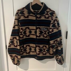 Vintage Printed Zip Up Fleece